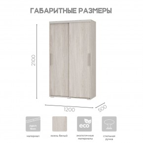 Шкаф-купе ШКК-11 (ясень белый) в Златоусте - zlatoust.mebel24.online | фото 7