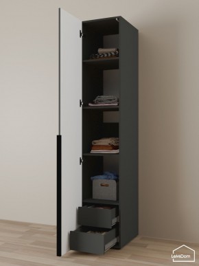 Шкаф Linnea MHR-1-4 2050х400х510 (Графит-М 11.1.25) в Златоусте - zlatoust.mebel24.online | фото 6