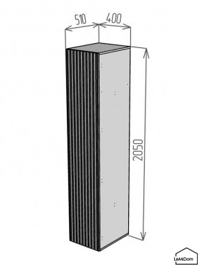 Шкаф Linnea MHR-1PO-3 2050х400х510 (Белый-М 11.1.2) в Златоусте - zlatoust.mebel24.online | фото 2