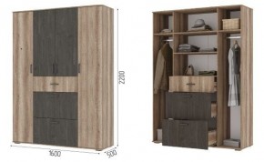 Шкаф Нельсон ШК03 Дуб каньон/железный камень в Златоусте - zlatoust.mebel24.online | фото 2