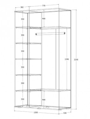 Шкаф Норден 1200 (Дуб Крафт золотой) в Златоусте - zlatoust.mebel24.online | фото 3