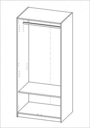 Шкаф ОРИОН двухдверный, цвет Дуб Сонома в Златоусте - zlatoust.mebel24.online | фото 2
