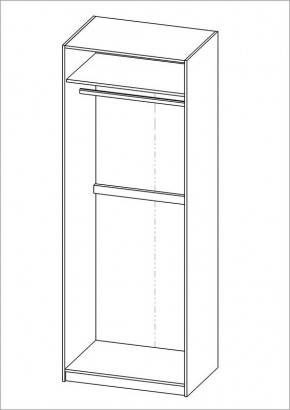 Шкаф ПЕГАС двухдверный, цвет Дуб Сонома в Златоусте - zlatoust.mebel24.online | фото 3