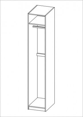 Шкаф ПЕГАС однодверный, цвет Дуб Венге в Златоусте - zlatoust.mebel24.online | фото 3