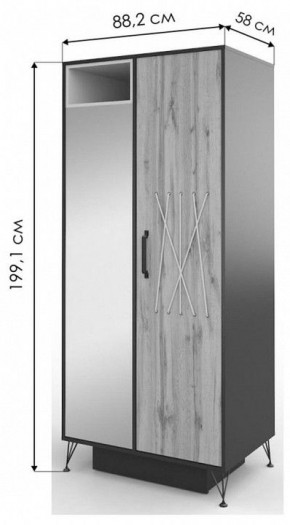 Шкаф платяной Нобира в Златоусте - zlatoust.mebel24.online | фото 2