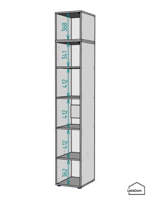 Шкаф с антресолью Linnea MHR-1A-2 2450х400х510 (Белый-М 11.1.1) в Златоусте - zlatoust.mebel24.online | фото 3
