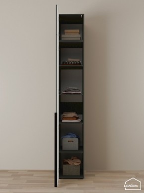 Шкаф с антресолью Linnea MHR-1A-2 2450х400х510 (Графит-М 11.1.25) в Златоусте - zlatoust.mebel24.online | фото 4