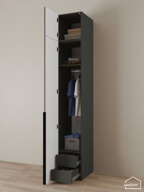 Шкаф с антресолью Linnea MHR-1A-3 2450х400х510 (Графит-М 11.1.25) в Златоусте - zlatoust.mebel24.online | фото 5