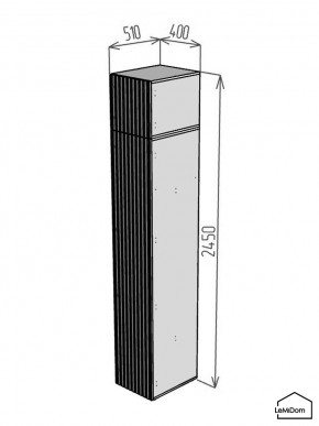 Шкаф с антресолью Linnea MHR-1A-4 2450х400х510 (Белый-М 11.1.1) в Златоусте - zlatoust.mebel24.online | фото 2