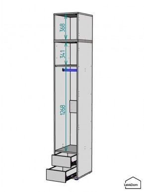 Шкаф с антресолью Linnea MHR-1POA-3 2450х400х510 (Белый-М 11.1.2) в Златоусте - zlatoust.mebel24.online | фото 3