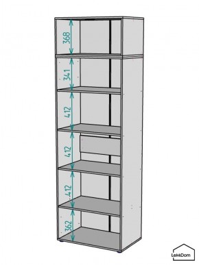 Шкаф с антресолью Linnea MHR-2A-2 2450х800х510 (Белый-М 11.1.1) в Златоусте - zlatoust.mebel24.online | фото 3