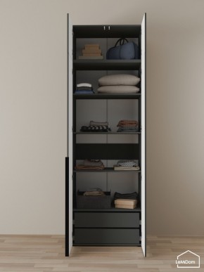 Шкаф с антресолью Linnea MHR-2A-3 2450х800х510 (Графит-М 11.1.25) в Златоусте - zlatoust.mebel24.online | фото 5