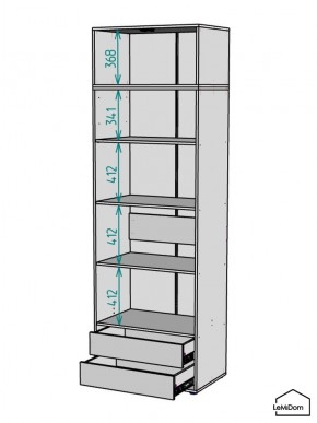 Шкаф с антресолью Linnea MHR-2A-4 2450х800х510 (Белый-М 11.1.2) в Златоусте - zlatoust.mebel24.online | фото 3