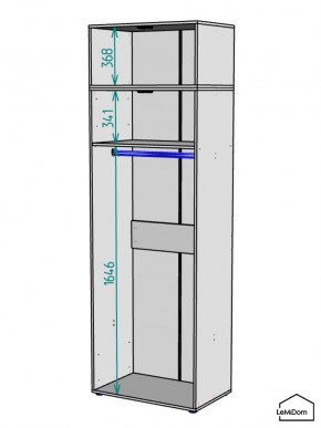 Шкаф с антресолью Linnea MHR-2POA-1 2450х800х510 (Белый-М 11.1.2) в Златоусте - zlatoust.mebel24.online | фото 3