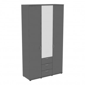 Шкаф с зеркалом Ольга H57_M (Графит) в Златоусте - zlatoust.mebel24.online | фото