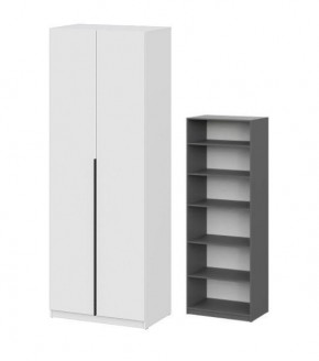 Шкаф ШК-5 + 4 полки (800) Белый текстурный в Златоусте - zlatoust.mebel24.online | фото 2