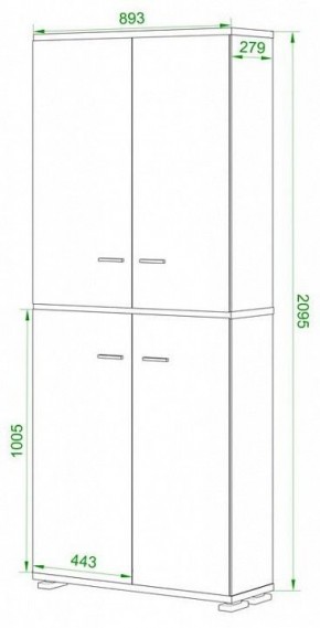 Шкаф-витрина Домино ПУ-30-3-ФС в Златоусте - zlatoust.mebel24.online | фото 2
