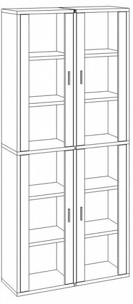 Шкаф-витрина Домино СУ(ш2в2)+4ФС в Златоусте - zlatoust.mebel24.online | фото 3