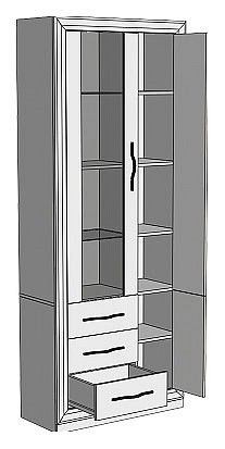 Шкаф-витрина Нобиле ШВтВ-ФСД-БЯН в Златоусте - zlatoust.mebel24.online | фото 2
