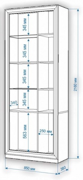 Шкаф-витрина Нобиле ШВтВ-ФСД-БЯН в Златоусте - zlatoust.mebel24.online | фото 3