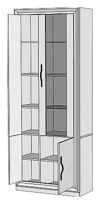 Шкаф-витрина Нобиле ШВтВ-ФСД-ФГК в Златоусте - zlatoust.mebel24.online | фото 2