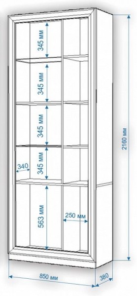 Шкаф-витрина Нобиле ШВтВ-ФСД-ФГК в Златоусте - zlatoust.mebel24.online | фото 3