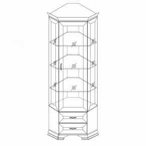 Шкаф-витрина угловой Сиена в Златоусте - zlatoust.mebel24.online | фото 2