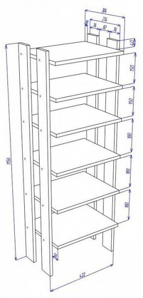 Стеллаж для обуви Cross СТЕЛ1 в Златоусте - zlatoust.mebel24.online | фото 3