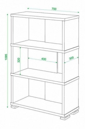 Стеллаж книжный Домино нельсон СБ-10_3 в Златоусте - zlatoust.mebel24.online | фото 3