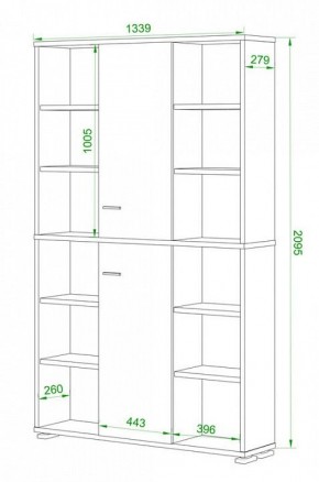 Стеллаж комбинированный Домино ПУ-40-2 в Златоусте - zlatoust.mebel24.online | фото 2