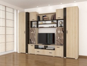 Стенка Оскар-18-1 дуб сонома-венге в Златоусте - zlatoust.mebel24.online | фото