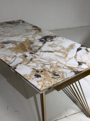 Стол ACERRA NEW 160 GLOSS GRAND JADE SOLID CERAMIC/ каркас цвета шампань, ®DISAUR в Златоусте - zlatoust.mebel24.online | фото 5