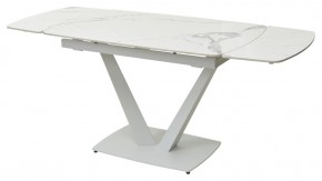 Стол ALATRI 120 GLOSS STATUARIO WHITE SOLID CERAMIC / WHITE, ®DISAUR в Златоусте - zlatoust.mebel24.online | фото 5