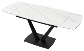 Стол ALATRI 120 MATT WHITE MARBLE SOLID CERAMIC / BLACK, ®DISAUR в Златоусте - zlatoust.mebel24.online | фото 4