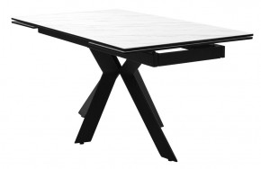 Стол BELLUNO 160 MARBLES KL-99 Белый мрамор матовый, итальянская керамика/ черный каркас, ®DISAUR в Златоусте - zlatoust.mebel24.online | фото 2
