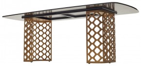 Стол CHIAVARI 220 KL-188 Контрастный мрамор матовый, итальянская керамика / Шампань, ®DISAUR в Златоусте - zlatoust.mebel24.online | фото 5