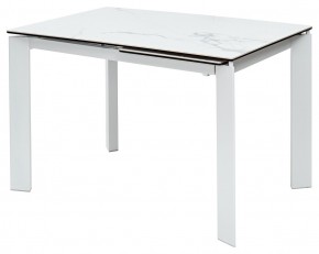Стол CORNER 120 MATTE STATUARIO Белый мрамор матовый керамика, стекло/ белый каркас, ®DISAUR в Златоусте - zlatoust.mebel24.online | фото 2
