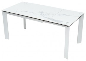 Стол CORNER 120 MATTE STATUARIO Белый мрамор матовый керамика, стекло/ белый каркас, ®DISAUR в Златоусте - zlatoust.mebel24.online | фото 3