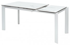 Стол CORNER 120 MATTE STATUARIO Белый мрамор матовый керамика, стекло/ белый каркас, ®DISAUR в Златоусте - zlatoust.mebel24.online | фото 4