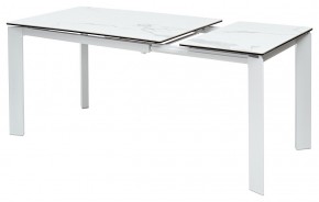 Стол CORNER 120 MATTE STATUARIO Белый мрамор матовый керамика, стекло/ белый каркас, ®DISAUR в Златоусте - zlatoust.mebel24.online | фото 5