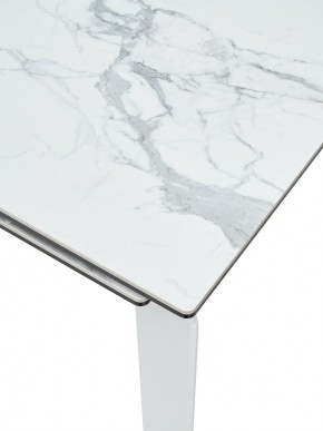 Стол CORNER 120 MATTE STATUARIO Белый мрамор матовый керамика, стекло/ белый каркас, ®DISAUR в Златоусте - zlatoust.mebel24.online | фото 6