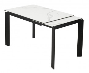 Стол CORNER 120 MATTE STATUARIO Белый мрамор матовый керамика, стекло/ черный каркас, ®DISAUR в Златоусте - zlatoust.mebel24.online | фото 3
