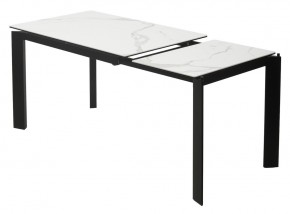 Стол CORNER 120 MATTE STATUARIO Белый мрамор матовый керамика, стекло/ черный каркас, ®DISAUR в Златоусте - zlatoust.mebel24.online | фото 4