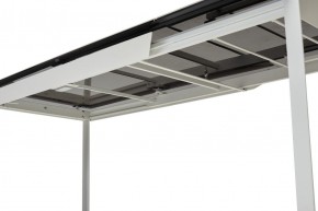 Стол CREMONA 140 HIGH GLOSS STATUARIO Белый мрамор глянцевый, керамика/ белый каркас, ®DISAUR в Златоусте - zlatoust.mebel24.online | фото 2