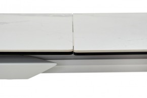 Стол CREMONA 140 HIGH GLOSS STATUARIO Белый мрамор глянцевый, керамика/ белый каркас, ®DISAUR в Златоусте - zlatoust.mebel24.online | фото 3