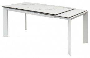 Стол CREMONA 140 HIGH GLOSS STATUARIO Белый мрамор глянцевый, керамика/ белый каркас, ®DISAUR в Златоусте - zlatoust.mebel24.online | фото 7