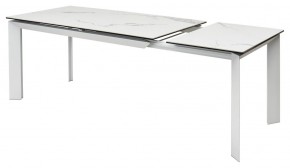 Стол CREMONA 140 HIGH GLOSS STATUARIO Белый мрамор глянцевый, керамика/ белый каркас, ®DISAUR в Златоусте - zlatoust.mebel24.online | фото 8