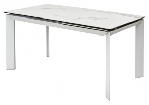 Стол CREMONA 140 HIGH GLOSS STATUARIO Белый мрамор глянцевый, керамика/ белый каркас, ®DISAUR в Златоусте - zlatoust.mebel24.online | фото 9