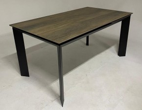 Стол CREMONA 140 KL-61 под дерево, итальянская керамика/ черный каркас, ®DISAUR в Златоусте - zlatoust.mebel24.online | фото 2