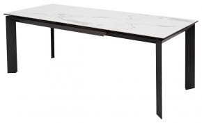 Стол CREMONA 140 MATTE STATUARIO Белый мрамор матовый, керамика/ черный каркас, ®DISAUR в Златоусте - zlatoust.mebel24.online | фото 5